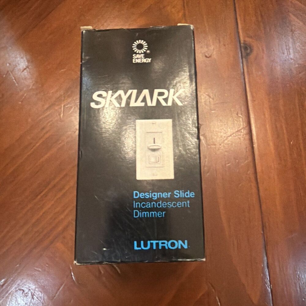 Lutron S-600P-Bl Skylark 600-Watt Single Pole Dimmer With On/Off Switch, Black